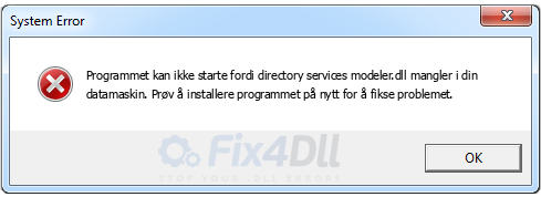 directory services modeler.dll mangler